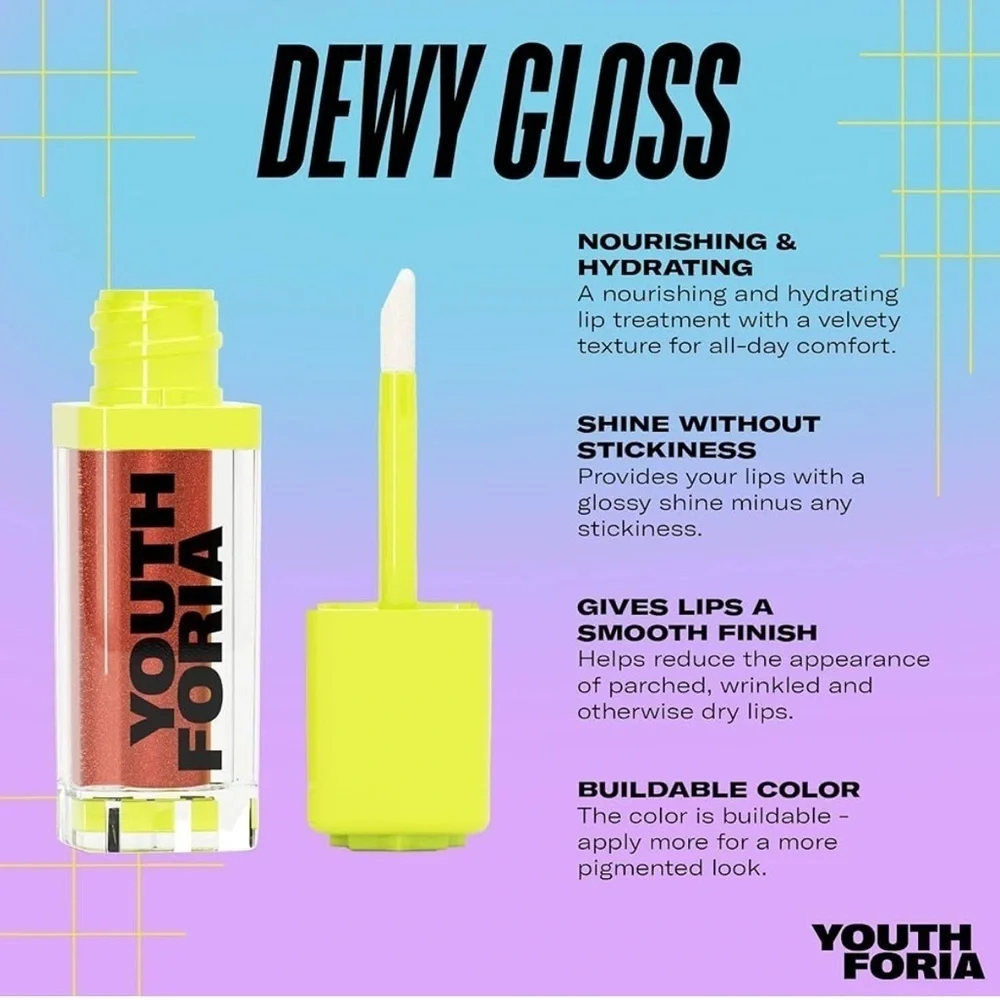 Youth Foria Dewy Gloss Shade  # 9 Play With Fire